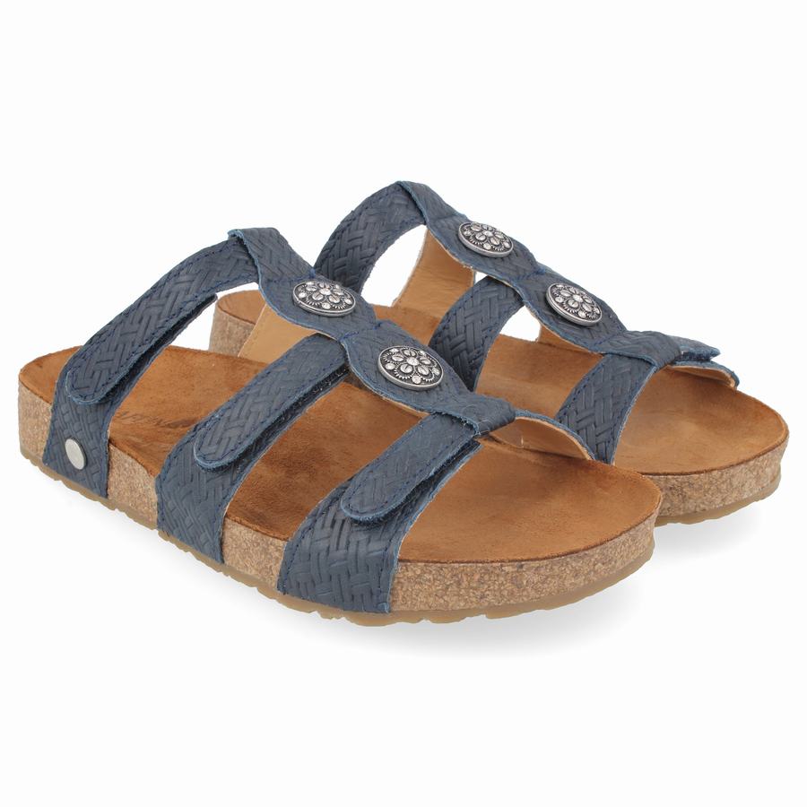 Haflinger Alice Sandalen Damen Blau Grau | LNM318VL