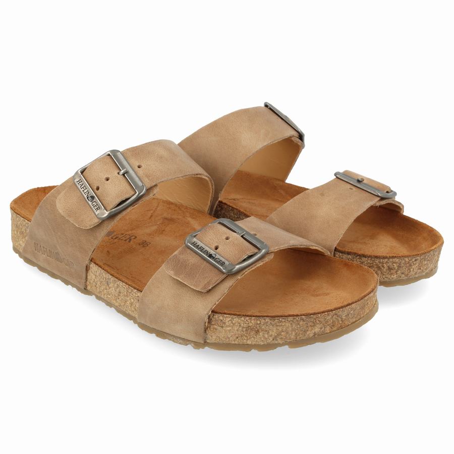 Haflinger Andrea Sandalen Damen Grau Braun | DOX1565QT