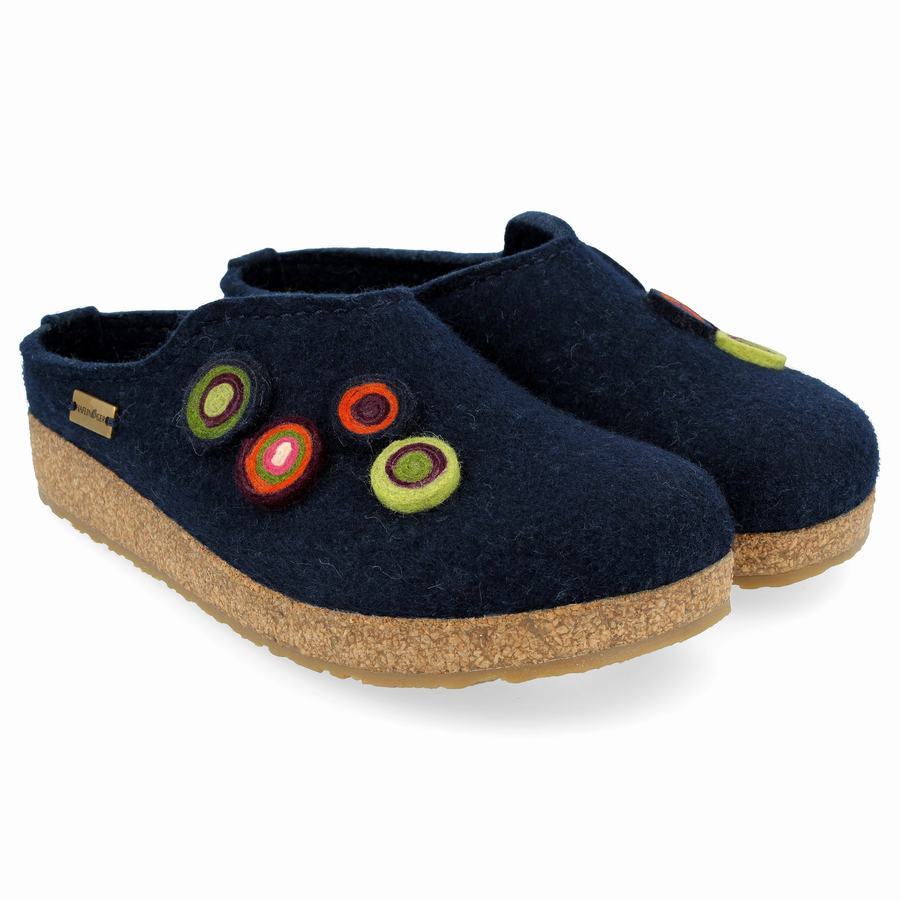 Haflinger Chloe Clogs Damen Blau | DKK4936UB