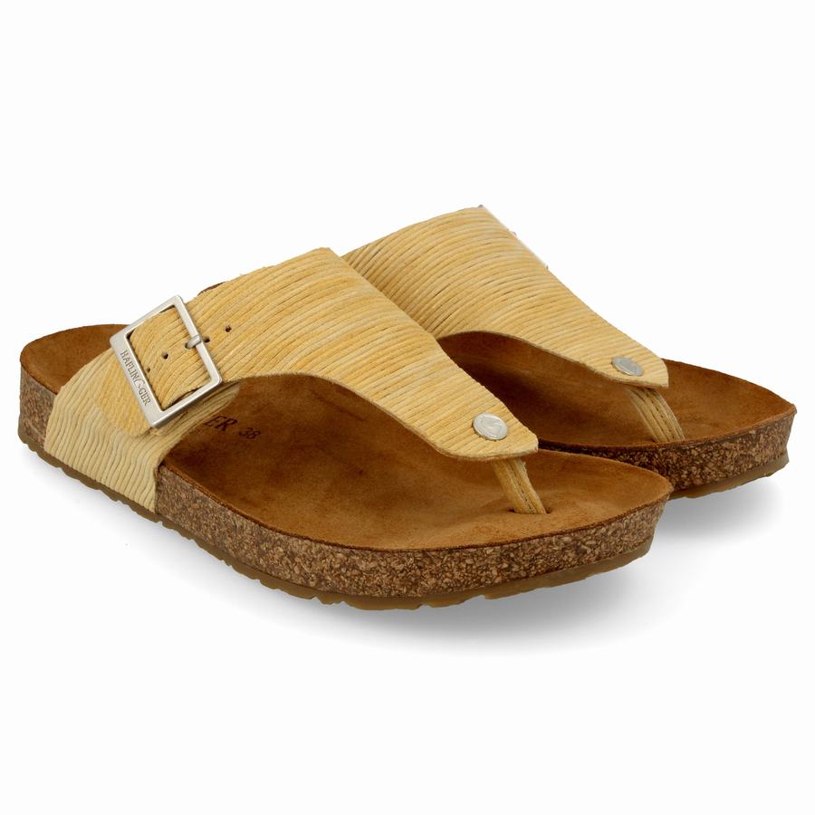 Haflinger Conny Sandalen Damen Gelb | JZC1334BG