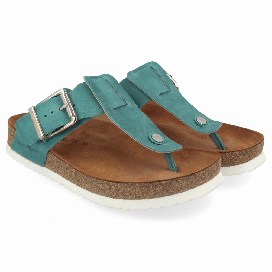 Haflinger Cora Sandalen Damen Helltürkis | VWM5883YW