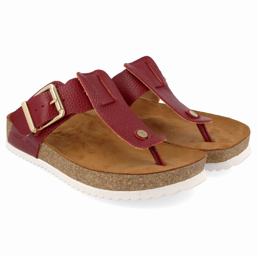 Haflinger Cora Sandalen Damen Tiefesrot | OWV4174EM