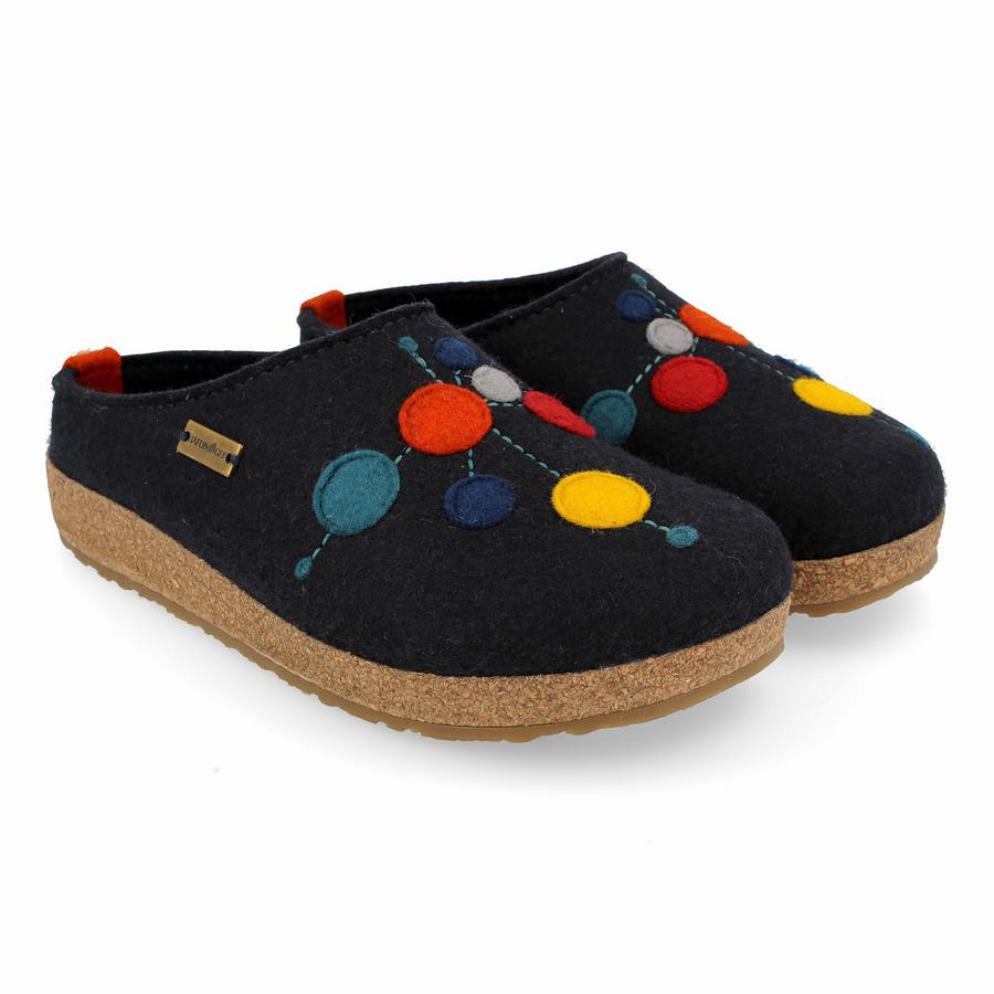 Haflinger Faible Clogs Damen Navy | HIC189QA