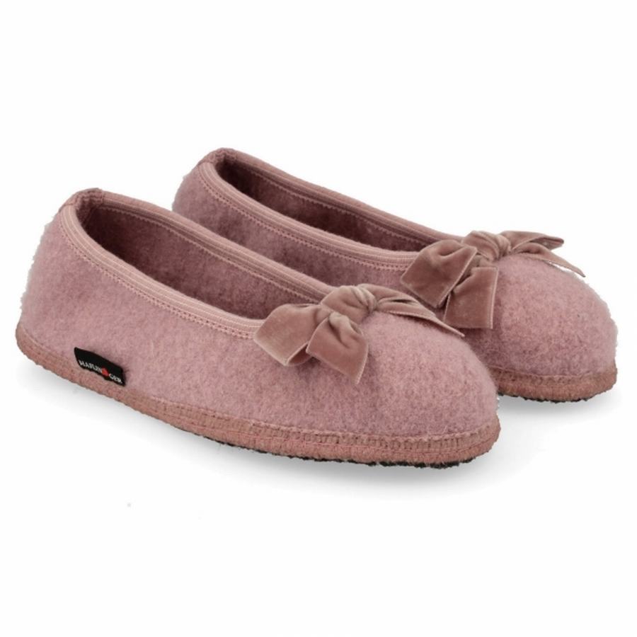 Haflinger Fiocco weicher Sohle Hausschuhe Damen Rosa | FII771FQ