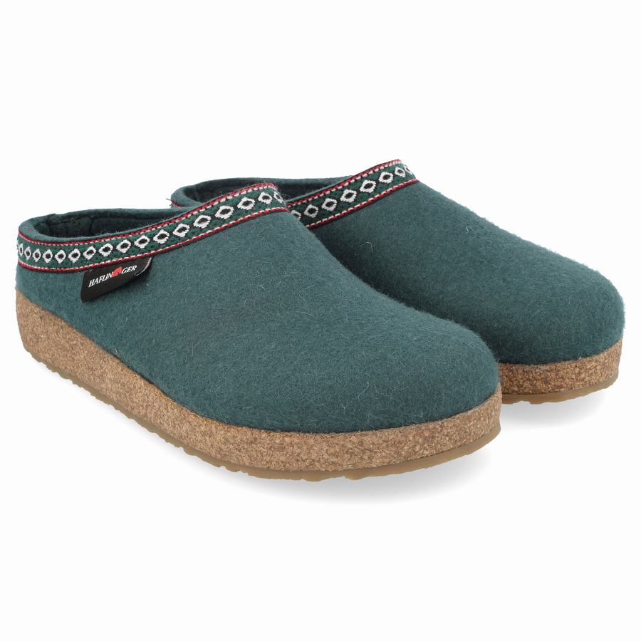 Haflinger Gz Clogs Damen Tiefesgrün | GES9721AH