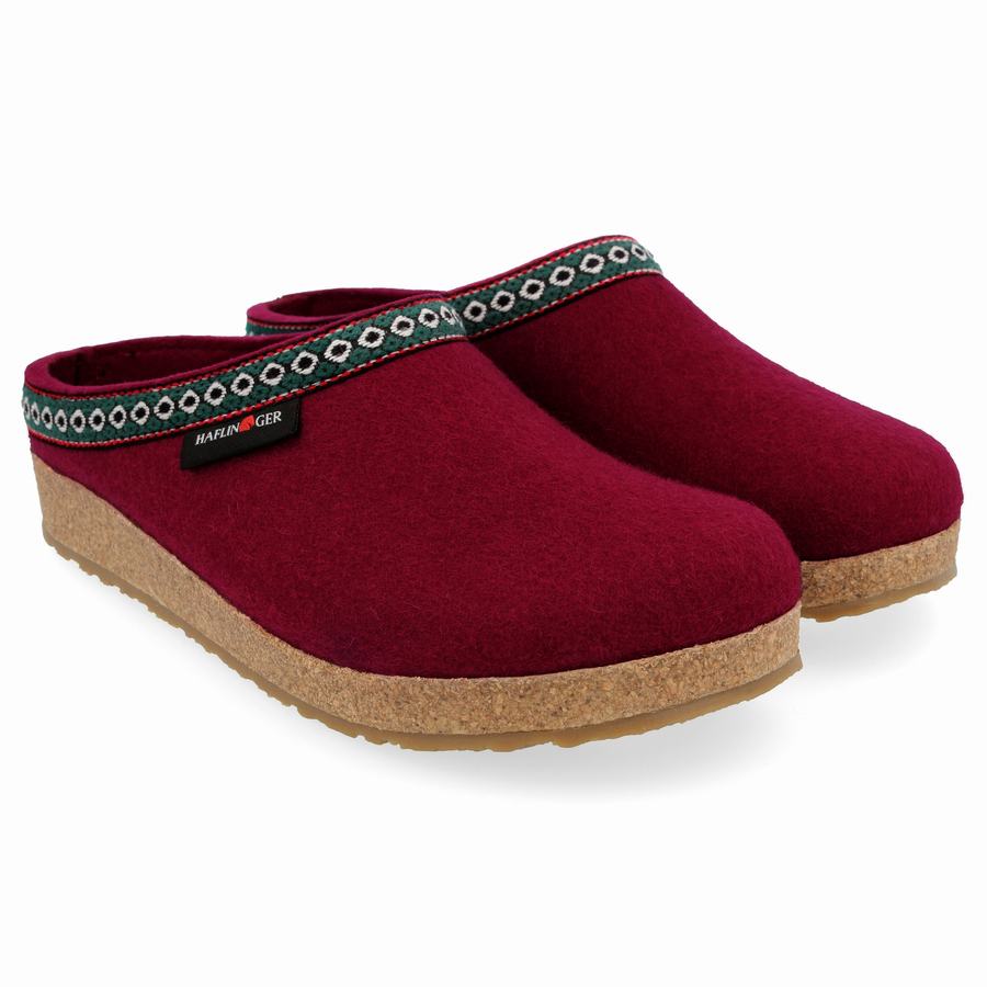 Haflinger Gz Clogs Damen Tiefesrot | FUX4773EC