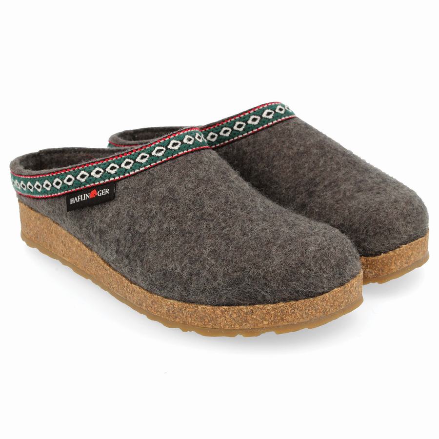 Haflinger Gz Clogs Herren Grau | CBG782RK