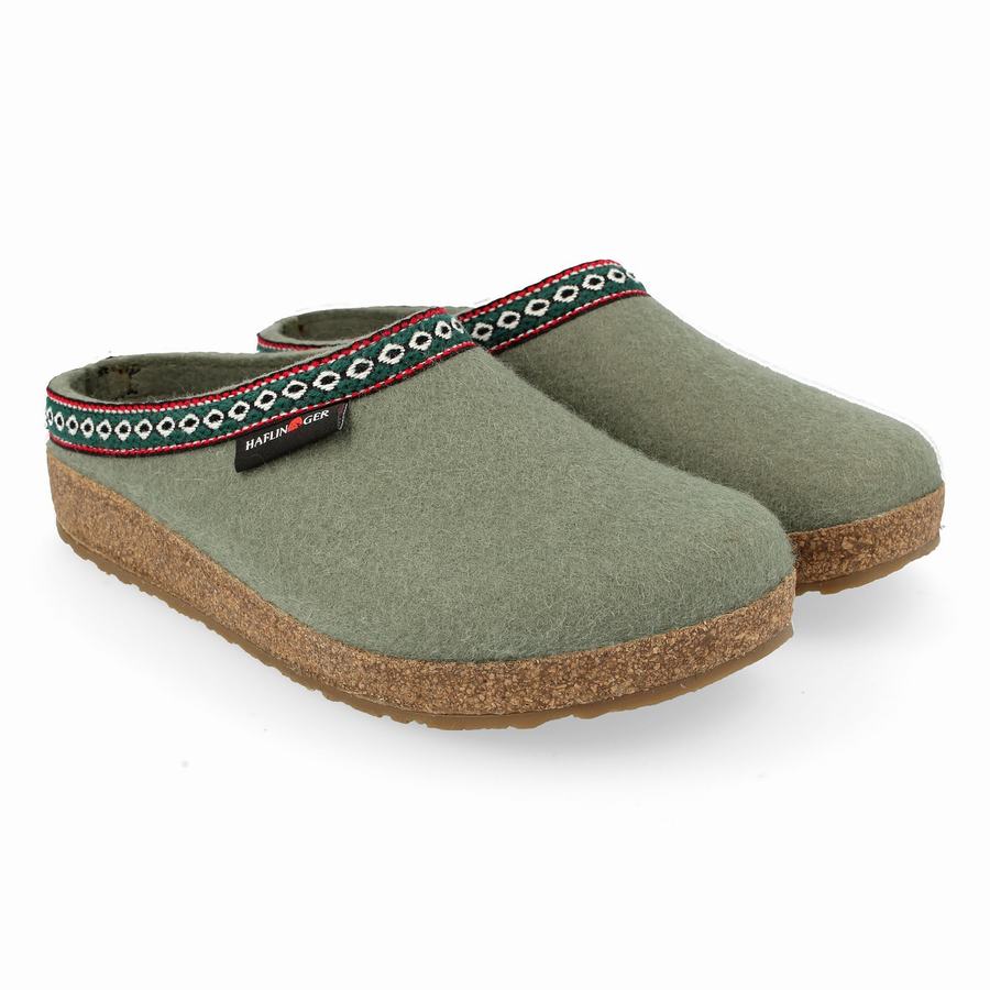 Haflinger Gz Clogs Herren Hellgrün | ZSA828AW