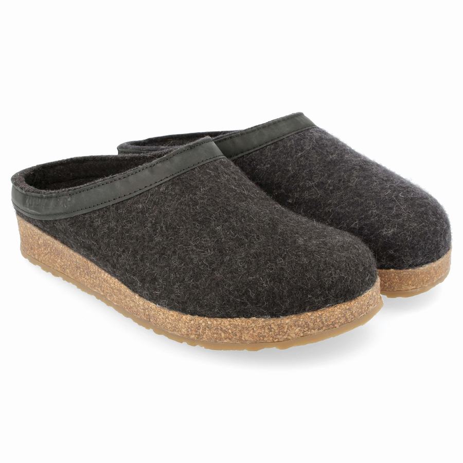 Haflinger Gzl Clogs Damen Dunkelgrau | FLB2416MT