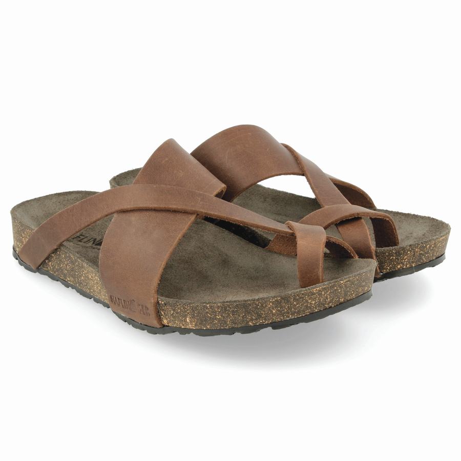 Haflinger Jackie Sandalen Damen Braun | LDC9654DR