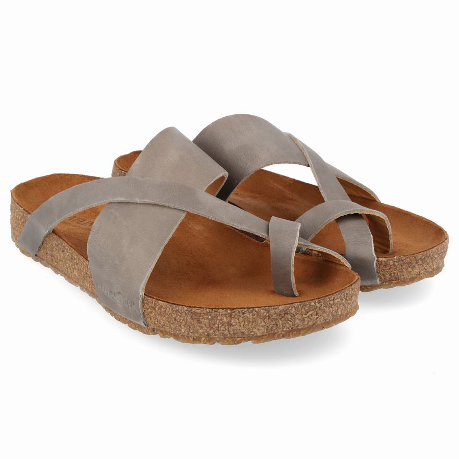 Haflinger Jackie Sandalen Damen Grau | QGR6719IR