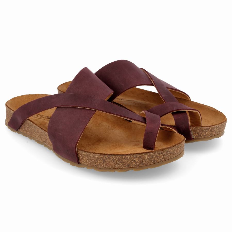 Haflinger Jackie Sandalen Herren Bordeaux | AKF4829KF