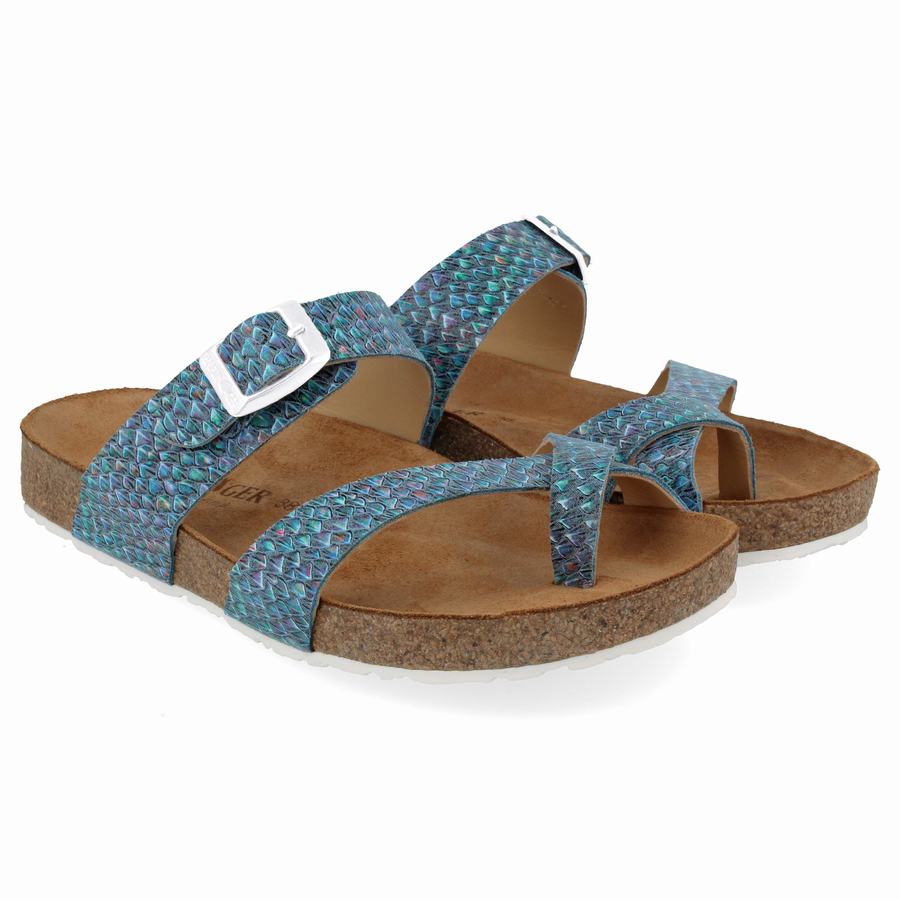 Haflinger Juno Sandalen Damen Blau | XYJ9152KB