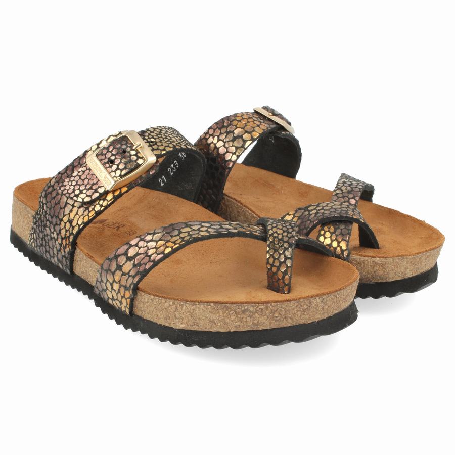 Haflinger Juno Sandalen Damen Gold | MNG595SS