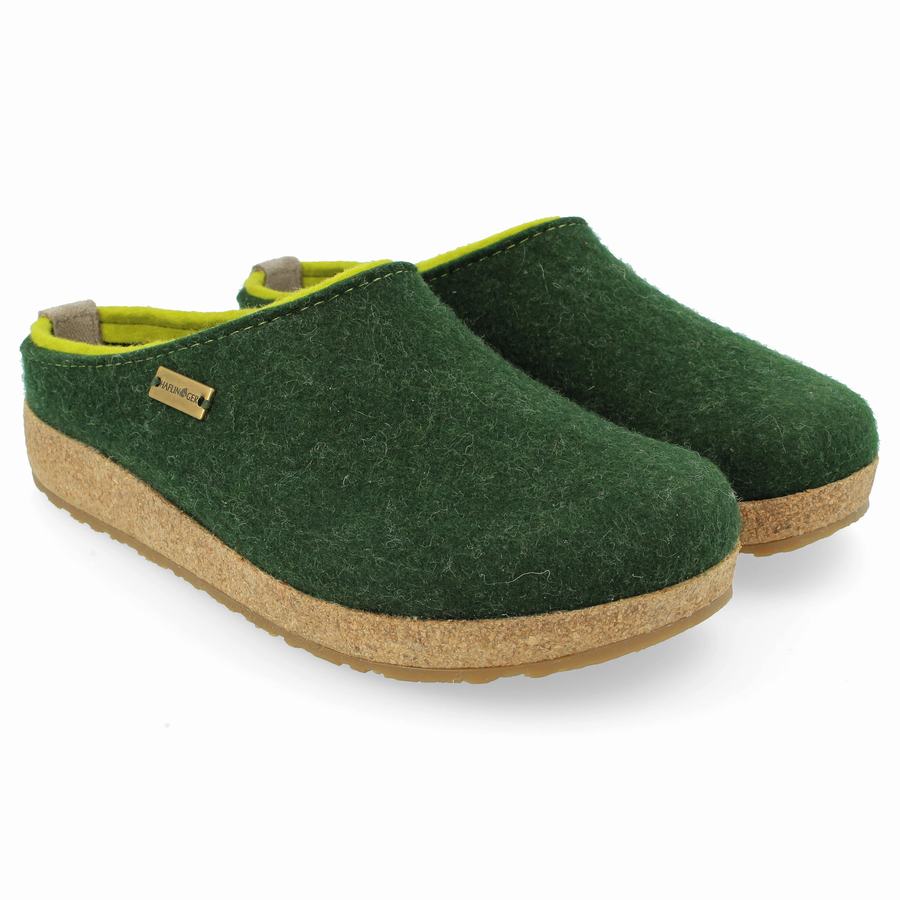 Haflinger Kris Clogs Herren Grün | LEZ9153HX