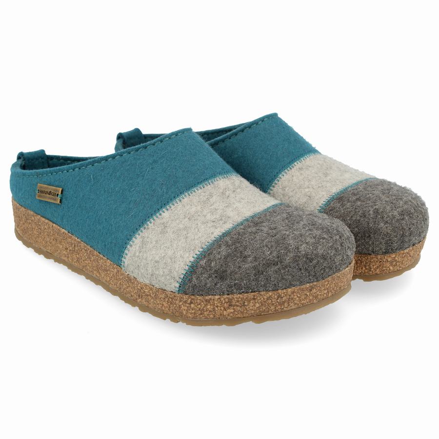 Haflinger Lines Clogs Herren Türkis | FWI9353RR