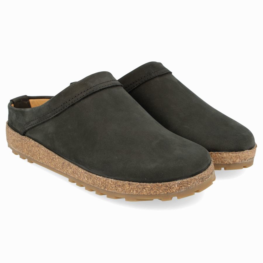 Haflinger Malmo Clogs Herren Schwarz | MCP590FG