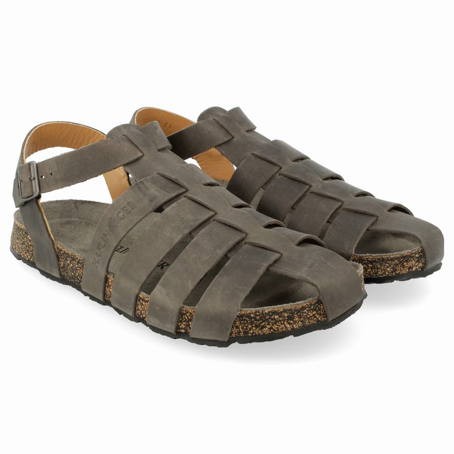 Haflinger Peter Unlined Sandalen Damen Dunkelgrau | IJI1446EU