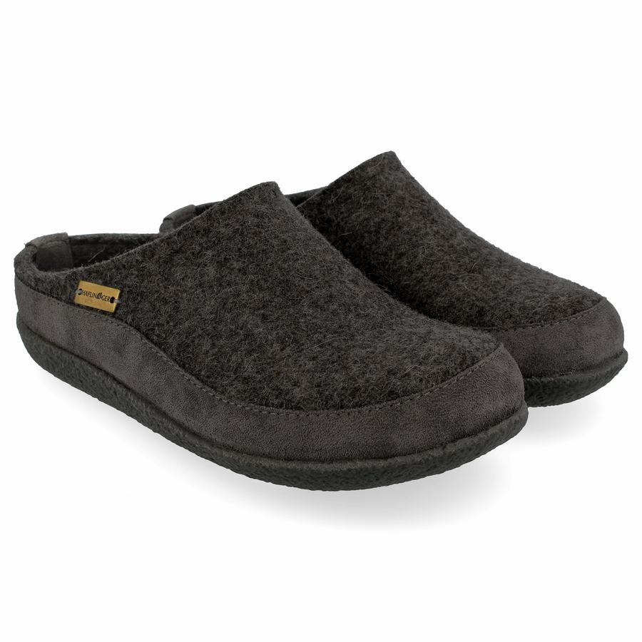 Haflinger Skane Clogs Damen Dunkelgrau | LRI2745ZQ