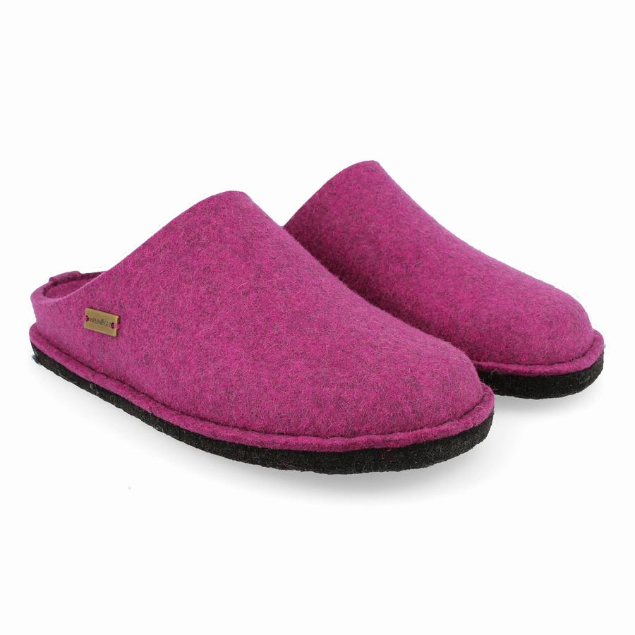 Haflinger Soft Novelty Hausschuhe Damen Rosa Rot | NLW6461AA