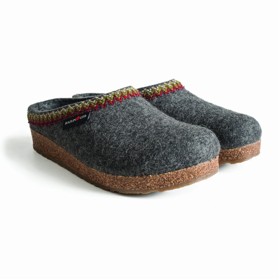 Haflinger Zigzag Clogs Damen Grau | MMT5366HF