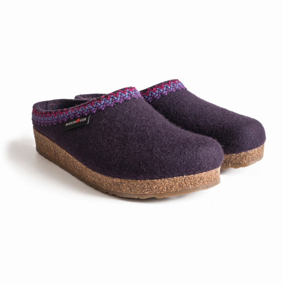 Haflinger Zigzag Clogs Herren Dunkellila | VSY3993PK