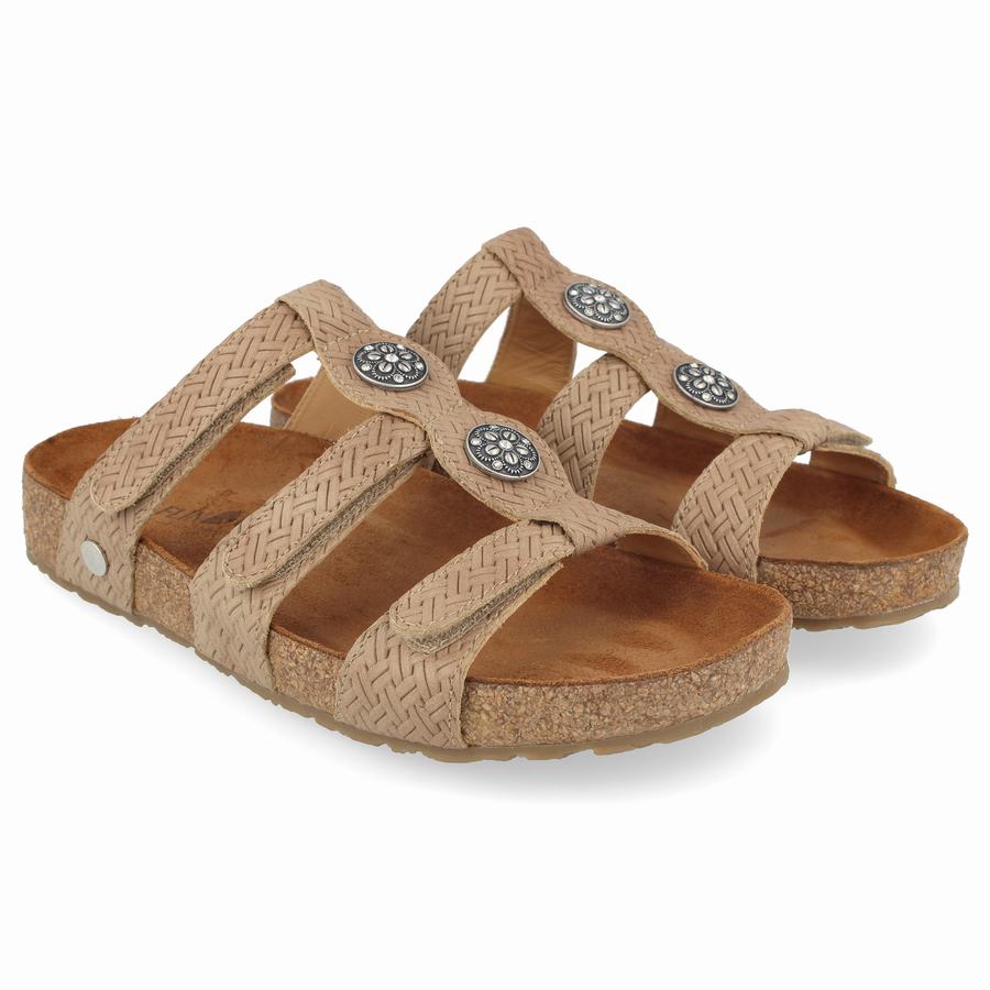 Haflinger Alice Sandalen Damen Grau Braun | HAD1444UV