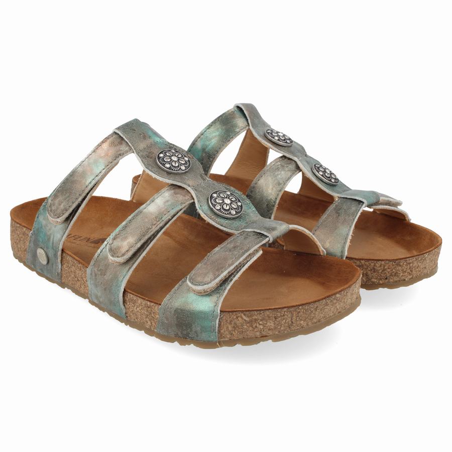 Haflinger Alice Sandalen Damen Hellgrün | DIN3989JR