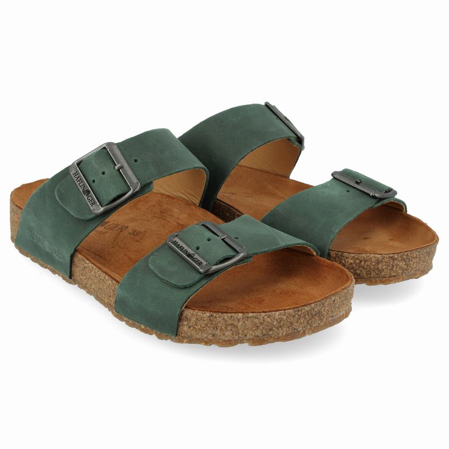 Haflinger Andrea Sandalen Damen Grün | XJV6511OD