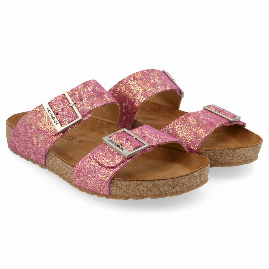 Haflinger Andrea Sandalen Damen Rosa Gold | XAZ350PK