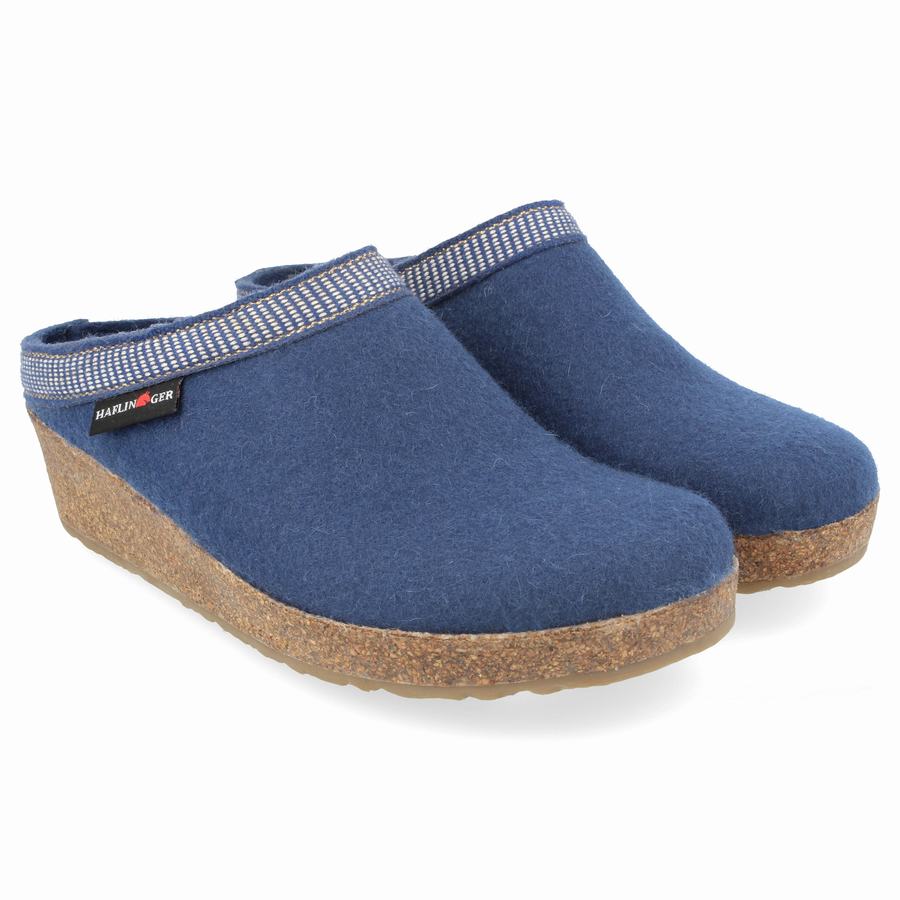 Haflinger Belle Clogs Damen Blau | QQA975LL