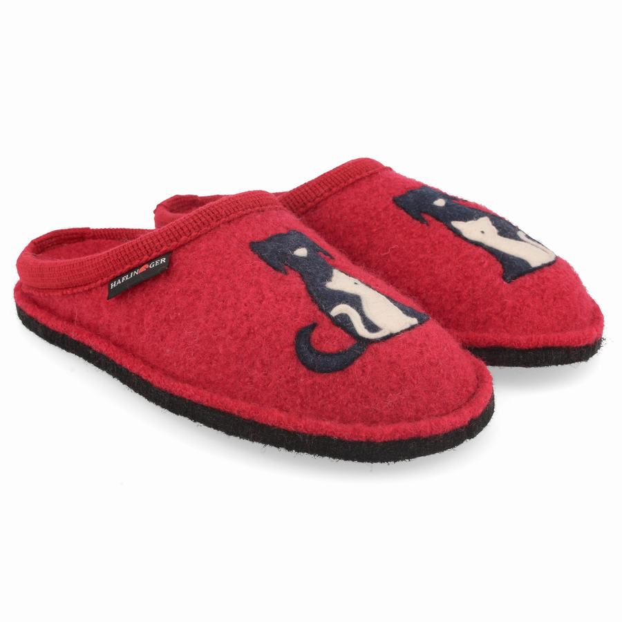 Haflinger Canegatto Novelty Hausschuhe Damen Rot | VSU5973GQ