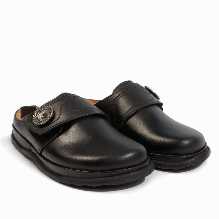 Haflinger Charlotte Clogs Damen Schwarz | WJP5947BI