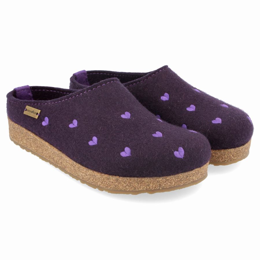 Haflinger Cuoricini Clogs Damen Lavendel | ZXX103BI