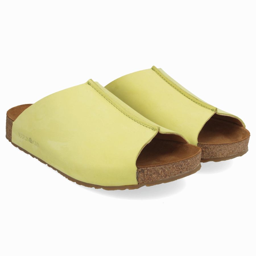 Haflinger Fortuna Sandalen Damen Gelb | ZEI6393NM