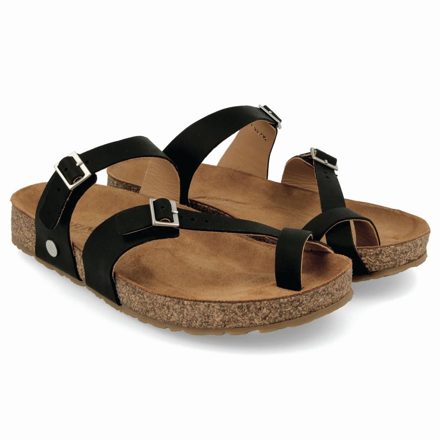 Haflinger Hedda Sandalen Damen Schwarz | WVN1750MI