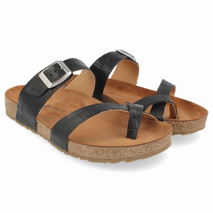 Haflinger Juno Sandalen Damen Schwarz | VIA1730ID