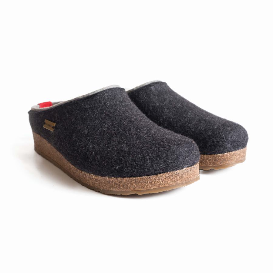 Haflinger Kris Clogs Herren Dunkelgrau | YNG4655BN