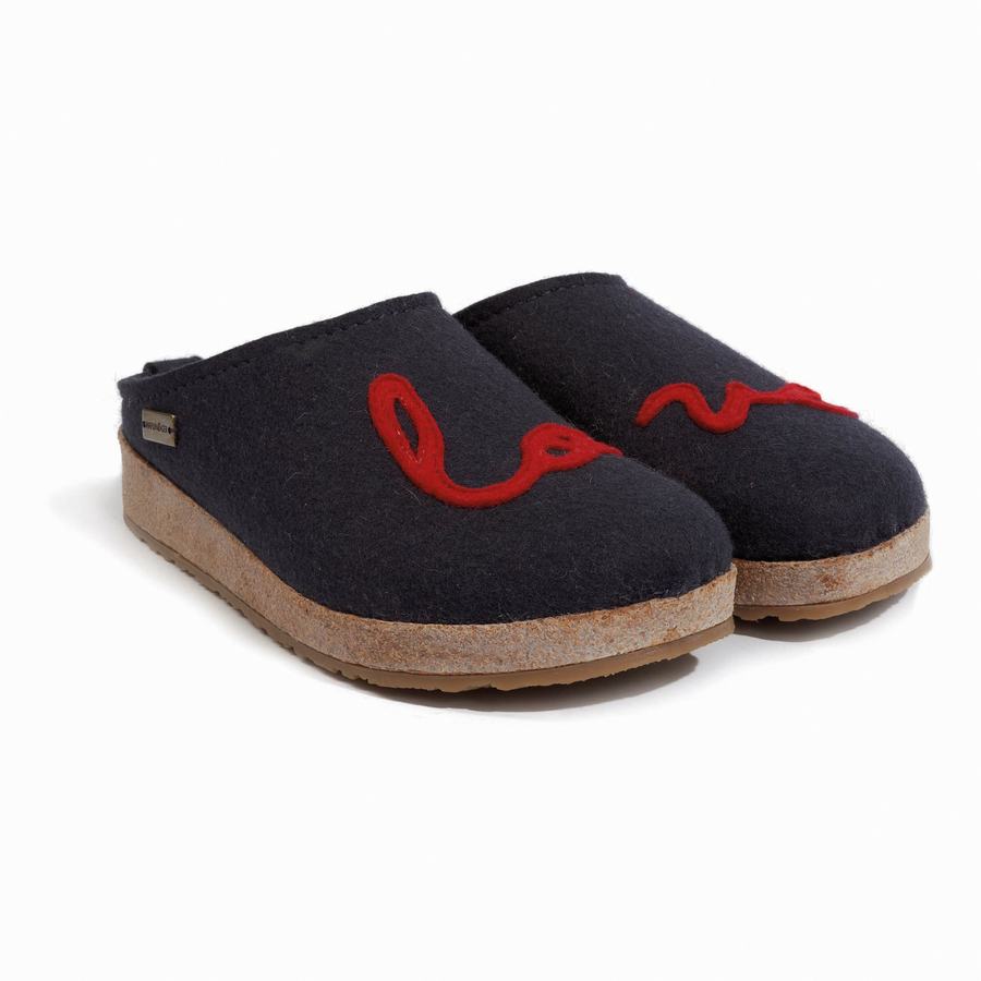 Haflinger Lovely Clogs Damen Navy | YYB8761JU