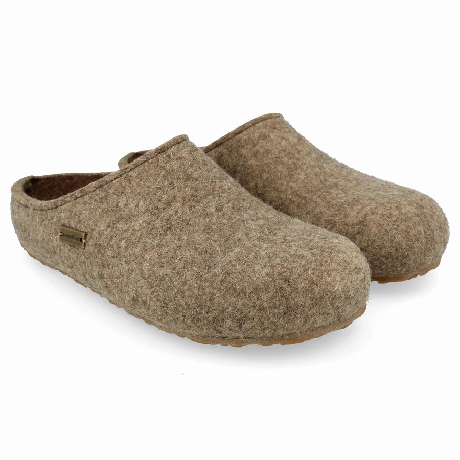 Haflinger Michl Clogs Damen Beige | HLP2845PQ