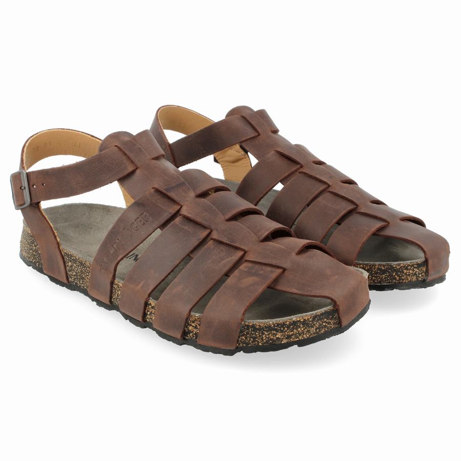 Haflinger Peter Unlined Sandalen Damen Braun | AJJ6115VU