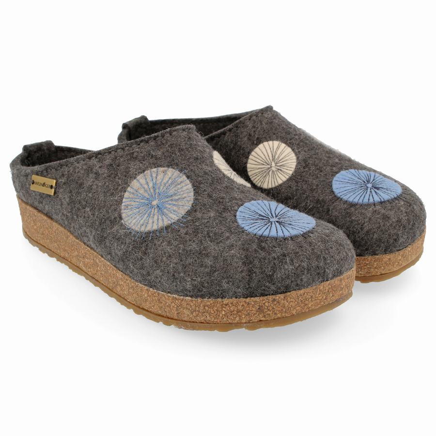 Haflinger Radius Clogs Damen Grau | CUR4883GI