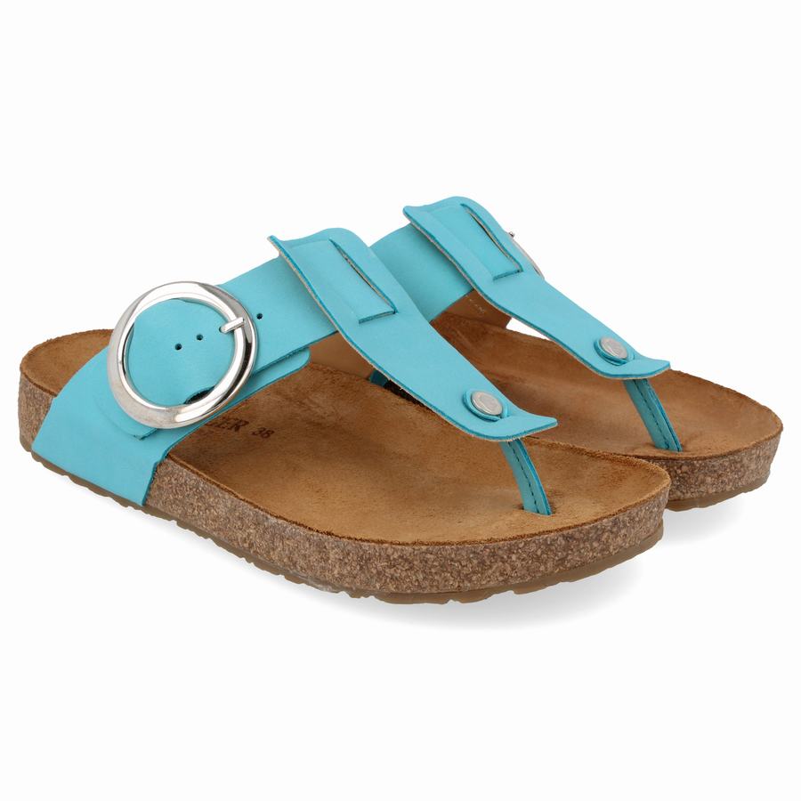 Haflinger Round Schnallen Corinna Sandalen Damen Türkis | BLF1440YY