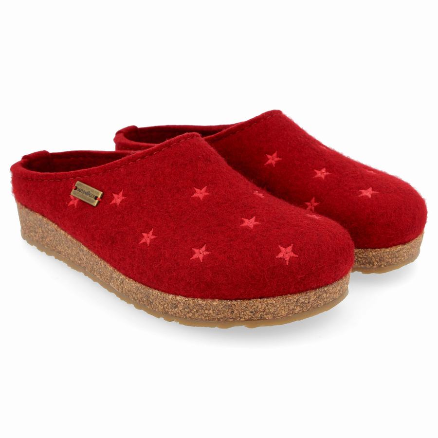 Haflinger Stelline Clogs Damen Rot | QET5089YH